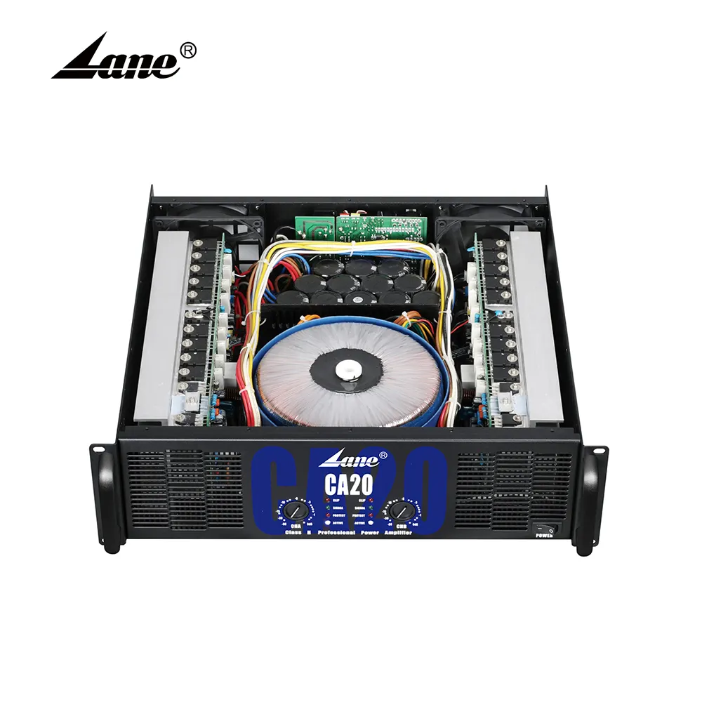 Lane ca20 amplificador de áudio, 300 w, potência profissional, para sistema de som, estéreo, classe h, amplificador de circuito ca20