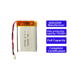 OEM ODM 552334 3.7V 380mAh İnce Kese Tipi Pil Elektrikli Diş Fırçası Yüz Temizleyici Güzellik Aleti Lipo Pil - Product Image 1