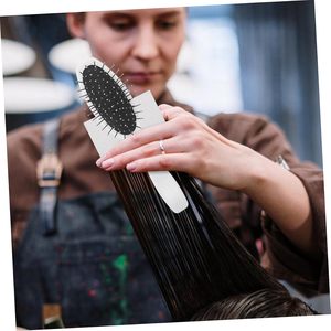 Cepillo de pelo rizado de bambú con logotipo personalizado para mujer, cepillo de cerdas de jabalí con cojín de aire para extensiones de cabello, cepillo de cerdas de jabalí con logotipo - Product Image 2