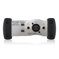 Behringer DI100 Ultra-DI Boîtier DI Actif 1 Canal pour Système de Sonorisation, Équipement Audio pour Microphones et Instruments de Scène