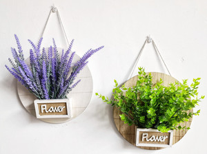 Corona di legno rotondo rustico per la decorazione della porta d'ingresso segno di benvenuto appeso da parete all'aperto fattoria portico intagliato primavera estate autunno - Product Image 5