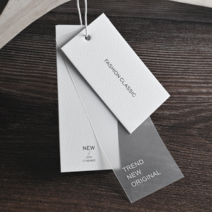 Customized Luxury Printed Logo 700gsm Special Matte Paper Hangtag Set Texture Paper Personalized Logo Paper Tags For <strong>Clothing</strong> - Product Image 3