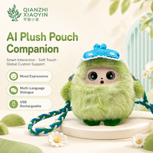 AI COCO Monstruo Verde de Peluche, Bolso Portátil, Sombrero de Margarita Azul, Ojos LED con Luz Ambiental, Clonación de Voz ChatGPT en Más de 50 Idiomas, Memoria, WiFi 2.4G - Product Image 1