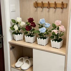 กระถางต้นไม้กุหลาบประดิษฐ์แบบใหม่ ตกแต่ง<span class=keywords><strong>ร้าน</strong></span>กาแฟและโรงแรม - Product Image 2