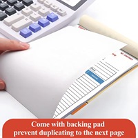 Carnet de commandes, reçus et factures écologique personnalisé, papier autocopiant, 50 sets, blanc et jaune, pour bons de livraison