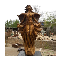 Statue de dame, dans le jardin extérieur, personnalisé, statue d'ange, antique de grande taille, en bronze, sculpture antique
