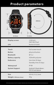 2024 Sport Fashion <strong>Flash</strong> Light <strong>Smart</strong> <strong>Watch</strong> QX12 Reloj Inteligente Fitness Tracker 1.96 Inch BT Call <strong>Smart</strong> <strong>Watch</strong> - Product Image 6