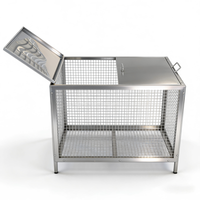 Panier de rangement multifonctionnel carré en acier inoxydable durable pour articles ménagers, avec poignée, écologique, marque Jinhai