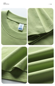 เสื้อยืดคัสตอม 220 กรัม ผ้าฝ้ายโซโลนา ถักทอ ป้องกันแบคทีเรีย ระบายอากาศ แห้งเร็ว แขนสั้น ผู้ชาย สีพื้น คอกลม เท่ห์ เท่ๆ - Product Image 4
