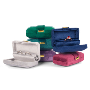 Nueva Caja de Almacenamiento de Joyas de Terciopelo de Lujo, Estuche de Viaje Portátil <span class=keywords><strong>para</strong></span> Aretes, Anillos, Collares <span class=keywords><strong>y</strong></span> Colgantes - Product Image 2