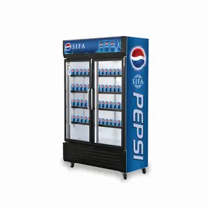 优质中国供应商超市可乐饮料冷却器玻璃门展示冰柜