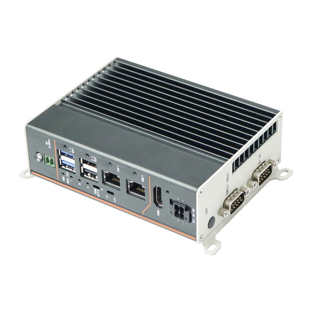 Fanless Design Edge Controller Elkhart Lake SoC CPU Mini Industrial Computer 32G DDR4 for AGV and AMR, Machine Vision