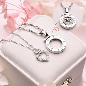 Gold Plated Brass Zircon Link <b>Chain</b> Stairway to Heaven Heart Pendant Necklace for Women & Men - Product Image 2