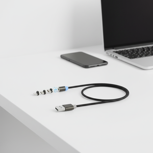 Cable USB-C de Nailon Trenzado de Fábrica, Cable de Carga Rápida y Cable Magnético Micro Tipo C para iPhone 13 Plus - Product Image 2