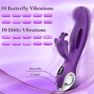 Vibrador <span class=keywords><strong>de</strong></span> <span class=keywords><strong>Mariposa</strong></span> para Mujeres, Herramienta <span class=keywords><strong>de</strong></span> Masturbación, Estimulación Triple del Clítoris y Punto G, Dildo Insertable, Vibrador <span class=keywords><strong>de</strong></span> Conejo, Juguetes Sexuales para Mujeres - Product Image 3