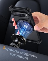 Étui de téléphone en métal sans bordure Z Case avec support rotatif à 360 degrés, compatible avec la charge sans fil pour Google Pixel 9 Pro XL