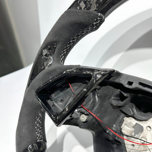 Volante Deportivo de Fibra de Carbono Forjado Personalizado con LED para Chevrolet <span class=keywords><strong>Camaro</strong></span> C7 C8 Corvette, Venta Directa de Fábrica - Product Image 5