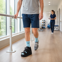 Botte de marche confortable en maille respirante pour soulager l'œdème - Chaussure post-opératoire amortissante avec ajustement extra spacieux