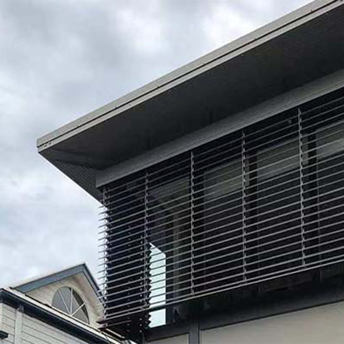 Z-Shape Motorized External Aluminum Venetian Blinds High Blackout Waterproof Wind Resistant for Pergola Balcony Custom Wholesale