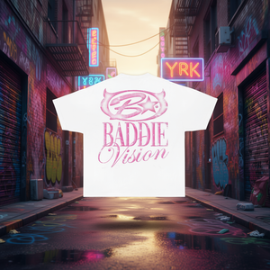 T-Shirt Oversize con Grafica Baddie Vision, Stile Streetwear Y2K per Ragazzi, Collo Tondo, 100% Cotone Jersey, Design Stampato - Product Image 2