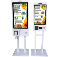 Borne de paiement libre-service avec écran tactile capacitif intérieur de 21,5 pouces, système d'exploitation Windows et support pour terminal de point de vente