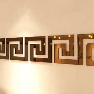 Autocollant mural décoratif 3D en acrylique pour la ligne de taille, bande latérale de salon, ligne d'angle, décoration murale - Product Image 1