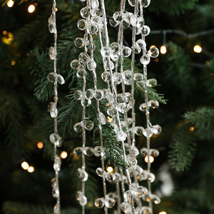 Acrylic Crystal Flower Branches Artifical Bead Drop Christmas Picks for Xmas Tree Fireplace <strong>Decor</strong> <strong>Winter</strong> <strong>Wonderland</strong> Home <strong>Decor</strong> - Product Image 1