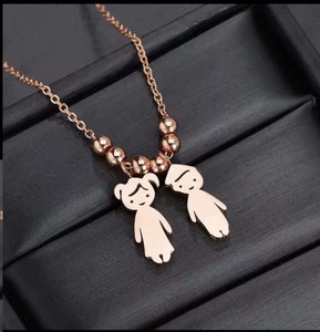 Nuevo Producto: Collar con Colgante de Acero Inoxidable para Niño o Niña, Colgante Personalizado con Posibilidad de Grabar <span class=keywords><strong>Palabras</strong></span> - Accesorios Lindos - Product Image 2