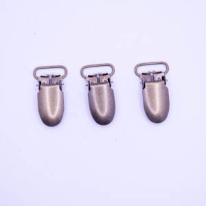 High Performance Stainless Steel Electroplated ABS DIY Hardware Heavy-Duty <b>Suspender</b> Clips 34x19mm Taiwan - Product Image 1