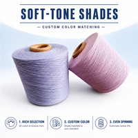 Fil teint recyclé 65/35 polyester/coton Ne 20/1 pour tricot de chaussettes, fil mélangé régénéré, fournisseur direct, commande en gros