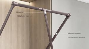 HNOSS <span class=keywords><strong>Tringle</strong></span> à vêtements murale en aluminium, amovible, large et réglable, pour <span class=keywords><strong>armoire</strong></span> haute, organisateur de penderie, barre de rangement extractible - Product Image 4