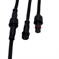 Connecteur d'alimentation étanche IP65 M12 3 broches, câble 5A mâle-femelle, fil de cuivre, boîtier PVC, certifié CE ROHS pour bande LED extérieure