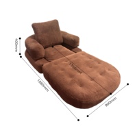 Canapé-lit capitonné en tissu compressé de luxe, pliable, design moderne modulaire pour appartement et villa, utilisation dans le salon