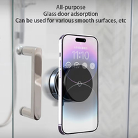 Support de tablette et de téléphone mains libres magnétique à double bras réglable et rotatif à 360°, étanche, pour voiture et bureau, avec ventouse