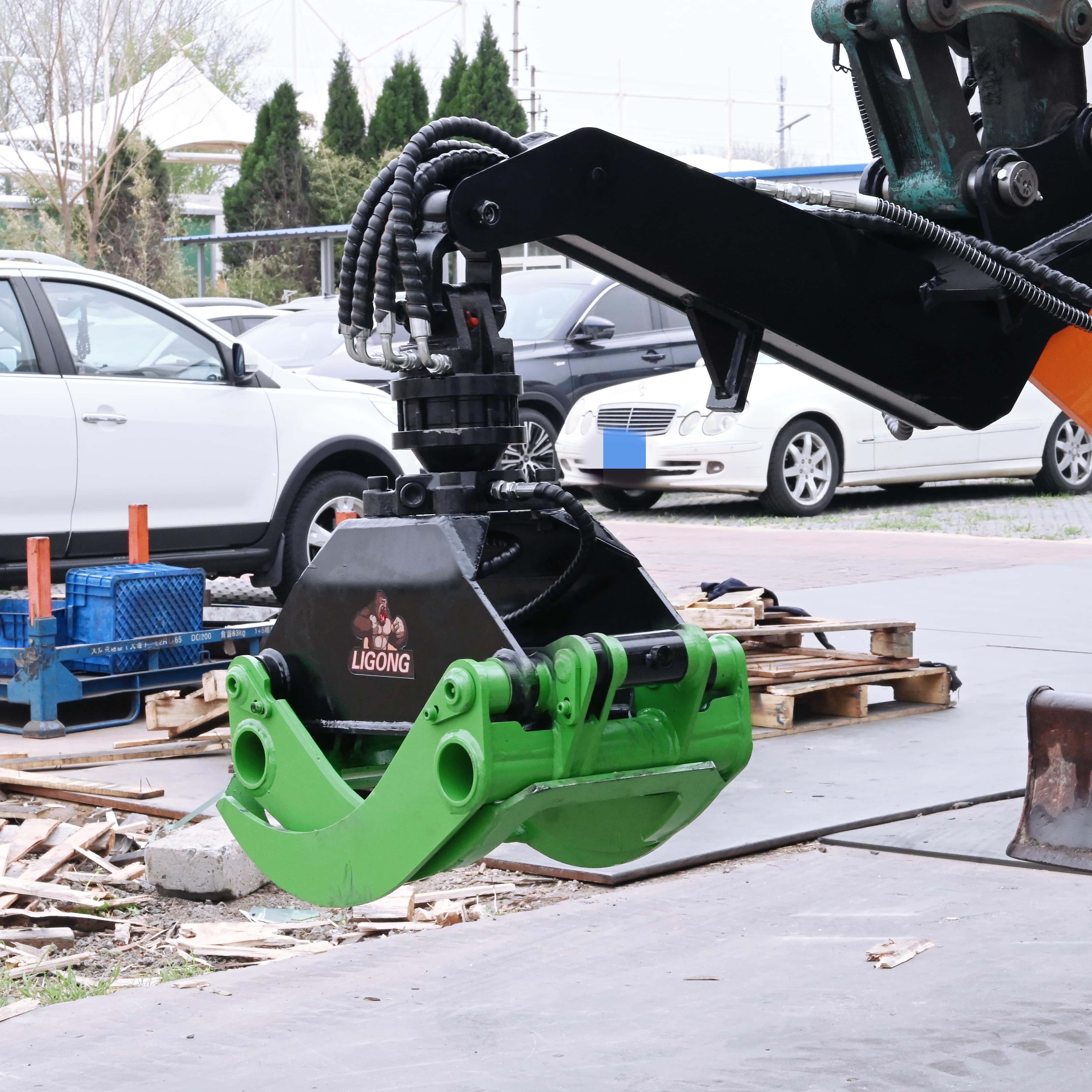 Light-Duty Timber Grapple with Continuous Hydraulic Rotation, Light-Duty Tasks, Log Grab for Efficient Material Handling