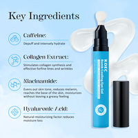 Sérum Roll-on Contour des Yeux Hydratant Longue Durée au Collagène Végétalien, Estompe les Rides, Élimine Doucement les Poches, Effet Lifting et Raffermissant Anti-rides