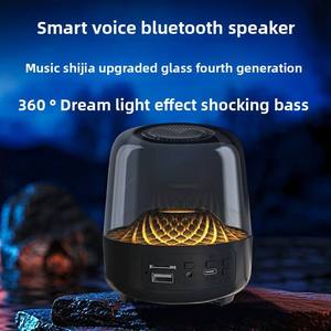 Mini altavoz inalámbrico portátil, caja de música de sonido estéreo Usb, altavoz Bluetooth de plástico de moda transparente con lámpara - Product Image 2