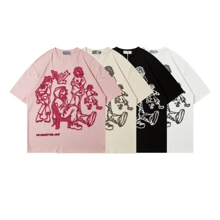 Ontwerp Zin Afdrukken Hiphop Grafische Mannen Streetwear Fabrikanten Cartoon Y 2K T-Shirts Designer T-Shirt Herenkleding