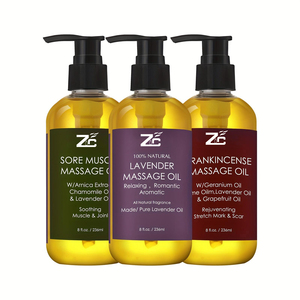 Miscela di oli essenziali 100% naturali di lavanda e incenso, olio da massaggio calmante <span class=keywords><strong>per</strong></span> aromaterapia, <span class=keywords><strong>per</strong></span> alleviare l'ansia. - Product Image 1