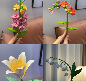 Bloques de Construcción de Rompecabezas, Simulación de Flores, Ensamblaje de Rosas, Jazmín, Margaritas, Ramo Eterno, Bloques de Construcción - Product Image 3