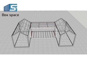 Maison préfabriquée BOX <span class=keywords><strong>SPACE</strong></span>, nouvelle conception, conteneur détachable avec toiture en pente, structure de maison préfabriquée avec isolation - Product Image 5