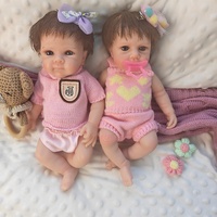 Poupée Reborn en Silicone de 12 pouces, Réaliste au Toucher, Petite Poupée Muneca aux Membres Souples, Poupées Reborn avec Cheveux Implantés, Compagnon pour Enfants