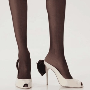 <b>Large</b> Size 45 3D Flower Women Peep Toe Summer Outdoor Silk Stiletto Shoes High Slim Heels Wide Fit <b>Slides</b> - Product Image 2