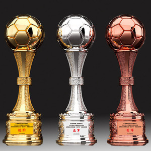 <span class=keywords><strong>Trophée</strong></span> de football personnalisé en gros, récompense de football en résine et cristal sablée pour tournoi, achat en vrac - Product Image 2