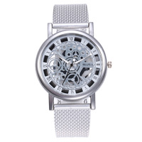 Montres pour hommes tendance pour le commerce extérieur, à cadran ajouré, non-mécaniques, décontractées, avec bracelet en silicone, à quartz, en alliage écologique, pour fabricants