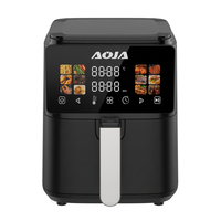 Friteuse à air numérique 4,5 L 1200 W en acier inoxydable avec panier unique et fenêtre de visualisation pour cuisine domestique