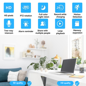 Cámara Wifi A10 Mini para el Hogar y Uso Infantil, Cámara de Seguridad Inalámbrica Pequeña para Interiores con Detección de Movimiento, Tipo Bombilla - Product Image 6