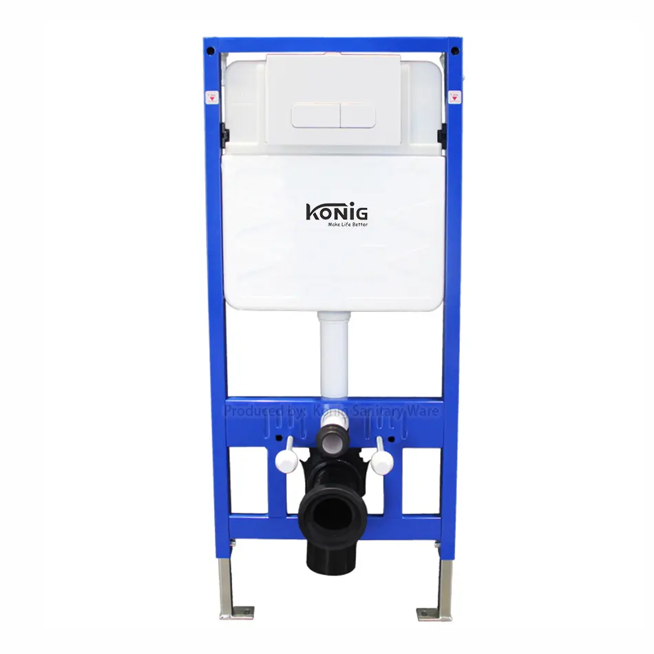 NEW! 7.5L HDPE Plastic Dual flush concealed cistern tank with metal frame for wall hung WC Toilet Bathroom accessories