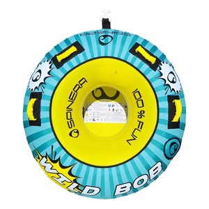 Toboggan aquatique gonflable en PVC pour adultes, toboggan aquatique arc-en-ciel, tube de ski nautique, équipement de plein air, housse en tissu, anneau, fond rigide - Product Image 2