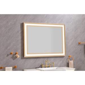 DB Modern LED Lighted <b>Bathroom</b> Wall Mounted <b>Mirror</b> 48*36 <b>Oval</b> Framed High Lumen+Anti-Fog Separately Controlled for Decoration - Product Image 5